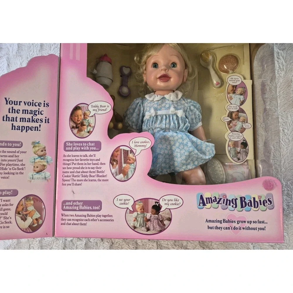 VTG 2000 Playmates Amazing Babies Interactive Doll Access Smart Response System
